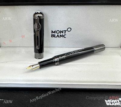 AAA Grade Replica Montblanc Muhammad Ali Fountain Pen So Black Precious Resin